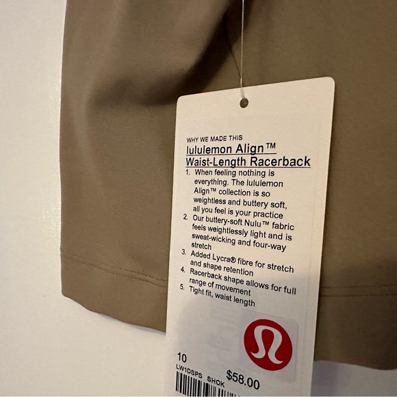 lululemon Align™ Waist-Length Racerback Tank Top - Picture 6 of 9